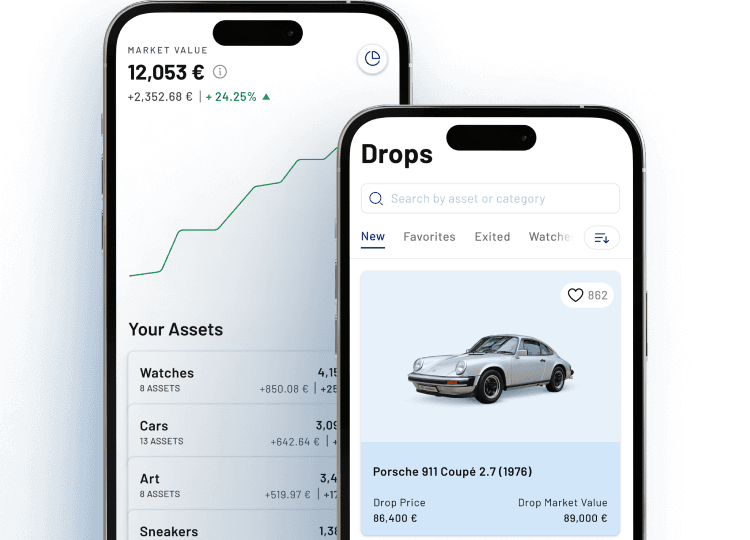 images of open wallet and open drops page