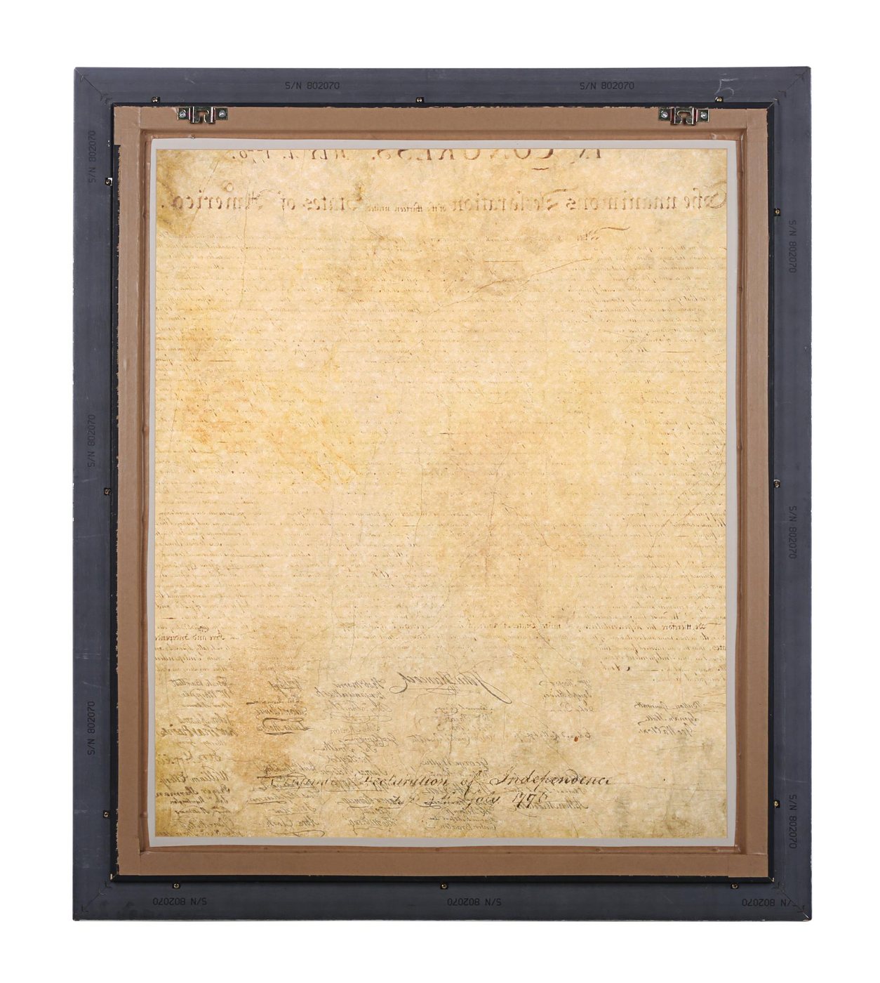 Nicolas Cage with the Declaration of Independence prop in National Treasure